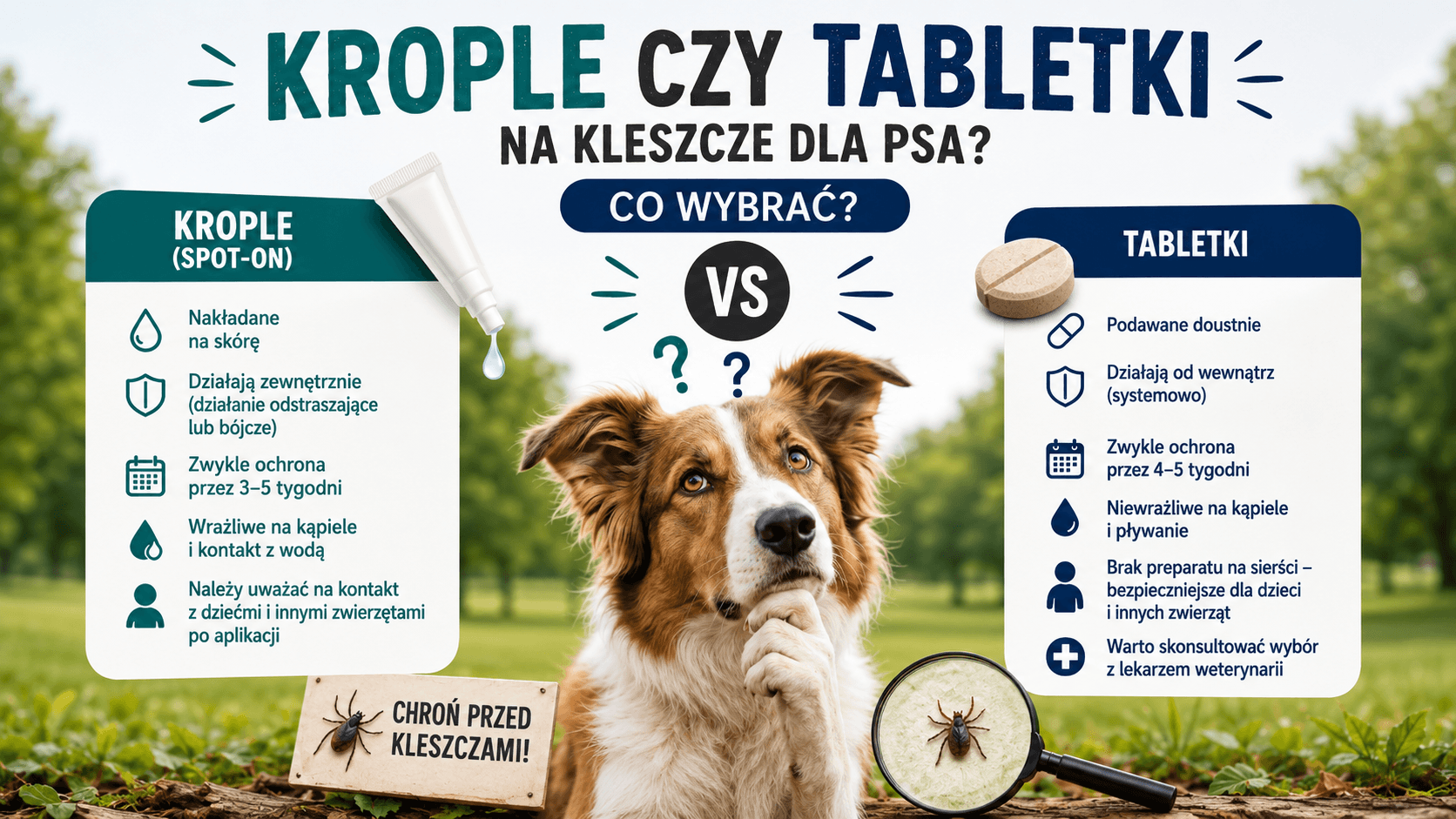 Krople czy tabletki na kleszcze dla psa? Co wybrać i na co uważać?